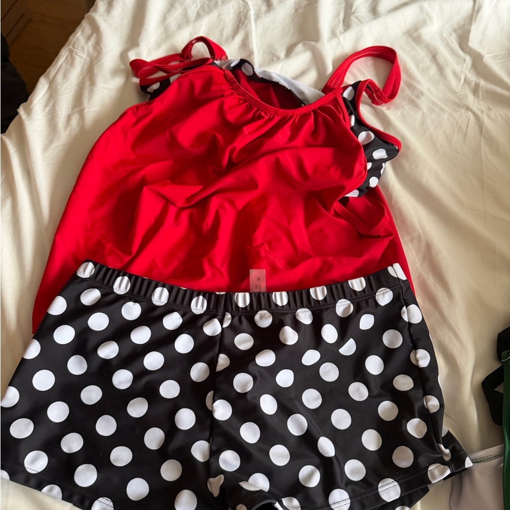 Amazon Red and Black Polka Dot Bikini